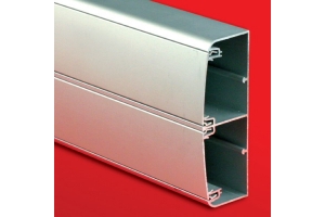 Алюминиевый кабель-канал 140х50 (с 2 крышками), цвет серебристый металлик