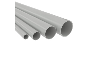 Труба ПВХ жёсткая атмосферостойкая д.32мм, лёгкая, 3м, цвет серый