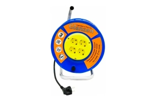 Удлинитель силовой на катушке GLANZEN 4 гн. ПВС 3х1,5 20м