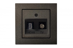 HDMI+TV-002-01 E/J розетка скрытого монтажа "HDMI+TV", антрацит