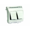 Компьютерная розетка двойная RJ45 кат.5e экран., 8P8C, Brava, белая, 2мод